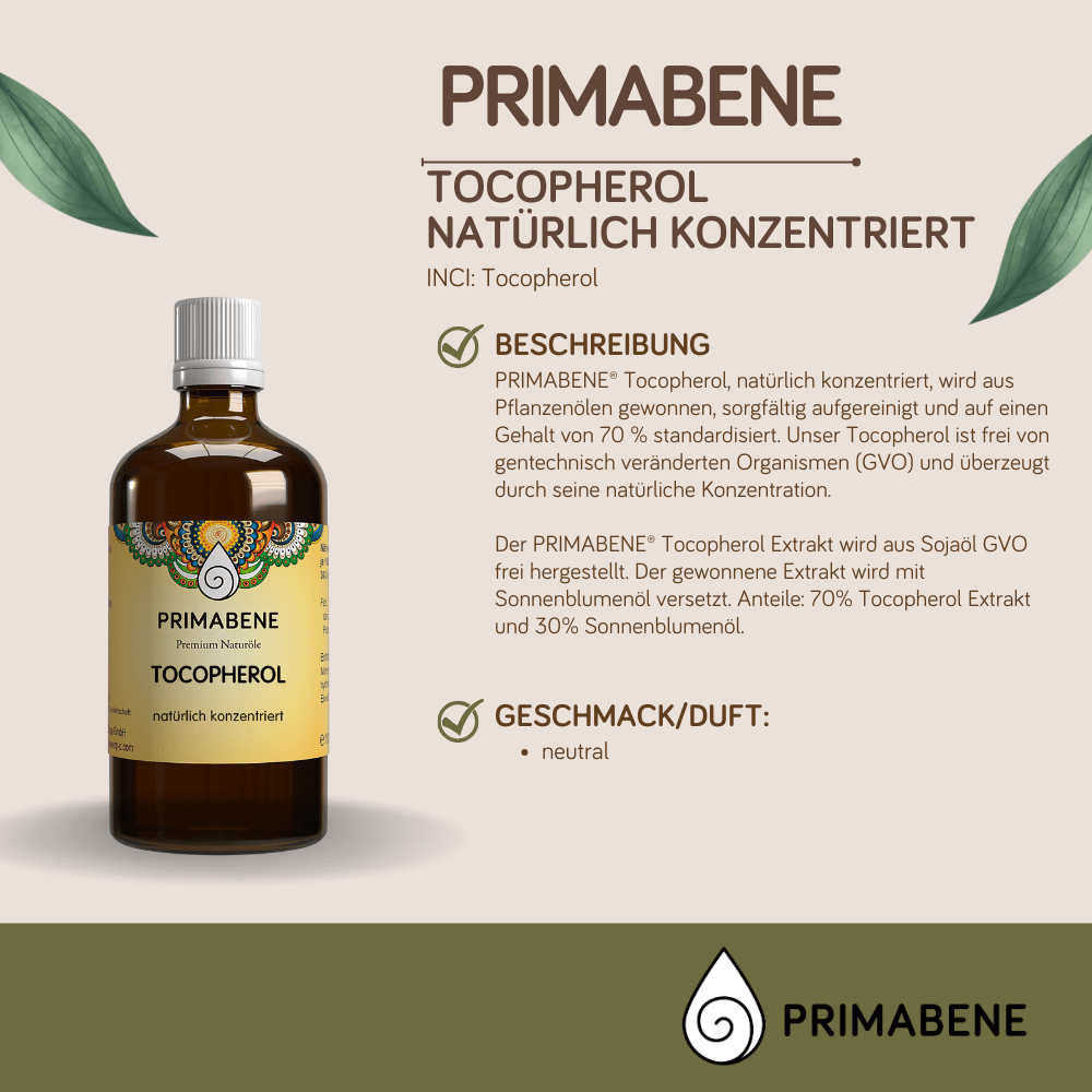 Bild von Tocopherol, natürlich konzentriert , gemischtes Tocopherol Konzentrat GVO-frei